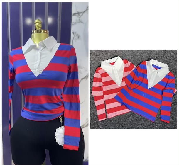 BASIC TOP WITH PLAIN SHIRT NECK