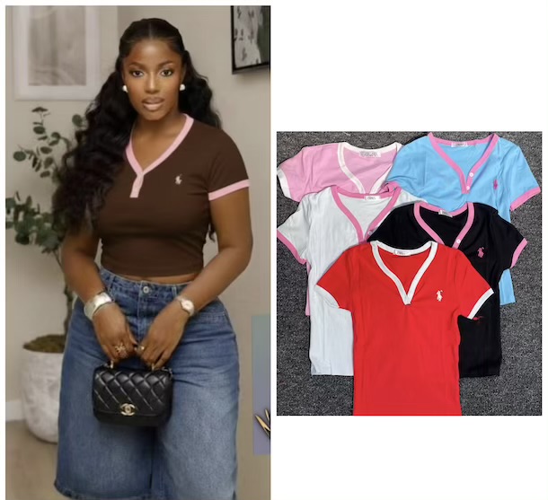 V-NECK POLO RAPH BASIC TOP